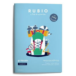 Cuaderno Rubio (Gallego) A4 Vacacions 4º Primaria (9-10 Años) (Set de 5)
