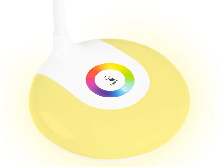 Liderpapel Lámpara Infantil Sobremesa Recargable ABS 16 LED 3.7W Sensor 3 Niveles Color Blanco