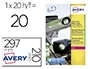 Avery Etiquetas Adhesivas Poliester Blancas 210x297 mm Resistentes Laser Pack 20 Unidades