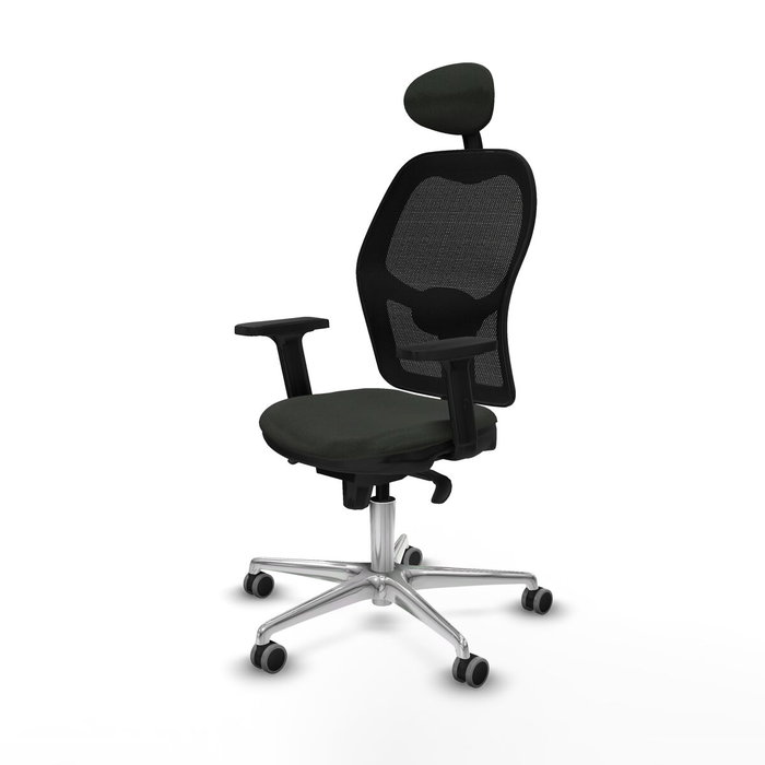 PIQUERAS Y CRESPO Silla de oficina Jorquera con mecanismo Sincro y tela negra PIQUERAS Y CRESPO Silla de oficina Jorquera con mecanismo Sincro y tela negra