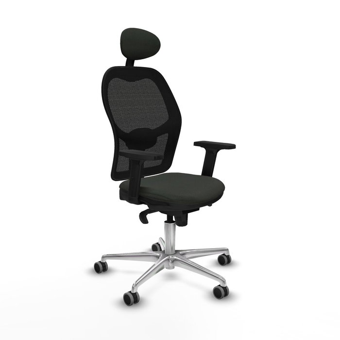 PIQUERAS Y CRESPO Silla de oficina Jorquera con mecanismo Sincro y tela negra PIQUERAS Y CRESPO Silla de oficina Jorquera con mecanismo Sincro y tela negra