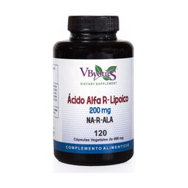 Vbyotics Ácido Alfa R-Lipoico NA-R-LA 200 mg 120 cápsulas