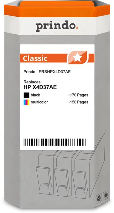 Prindo Classic Multipack Negro y Varios Colores compatible con HP 302 Prindo Classic Multipack Negro y Varios Colores compatible con HP 302