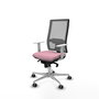 PIQUERAS Y CRESPO Silla de oficina Horna Rosa y Gris con Mecanismo Sincro