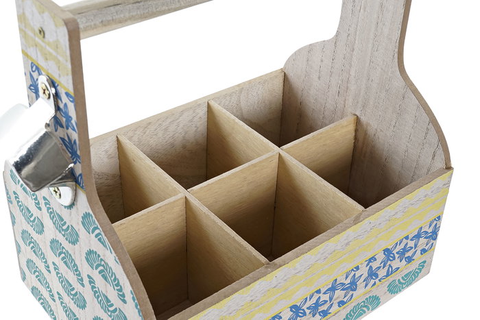 DKD Home Decor Portavasos Colonial Azul Turquesa 16.5 x 25 x 27 cm (2 Unidades)