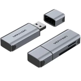 Vention Lector de tarjetas CLIH0 USB 3.0 (SD/TF) Gris