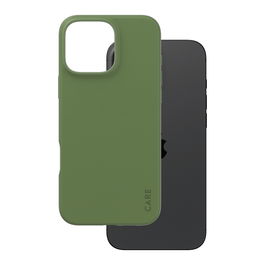 PanzerGlass CARE Case iPhone 16 Pro Max - Funda protectora Verde TPU Silicona, MIL-STD-810H