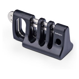 StarTech - Candado Anclaje Antirrobo para Cables de Teclado/Ratón - 3 Anillos Bloqueable, Autoadhesivo, TAA - Negro