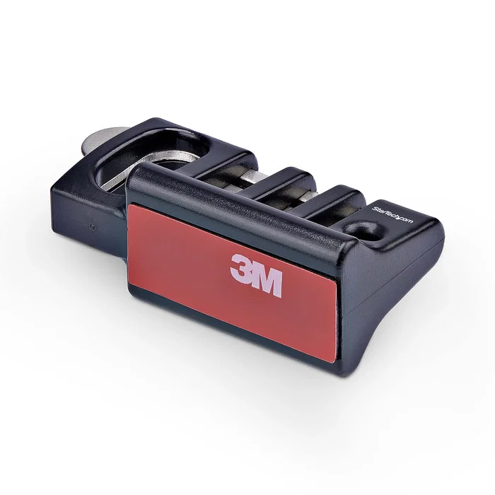 StarTech.com CABLE-ORGANIZER-LOCK Candado Anclaje de Cable Antirrobo para Escritorio - Organizador y Soporte Seguro para Cable de Teclado, Ratón y Periféricos - Negro