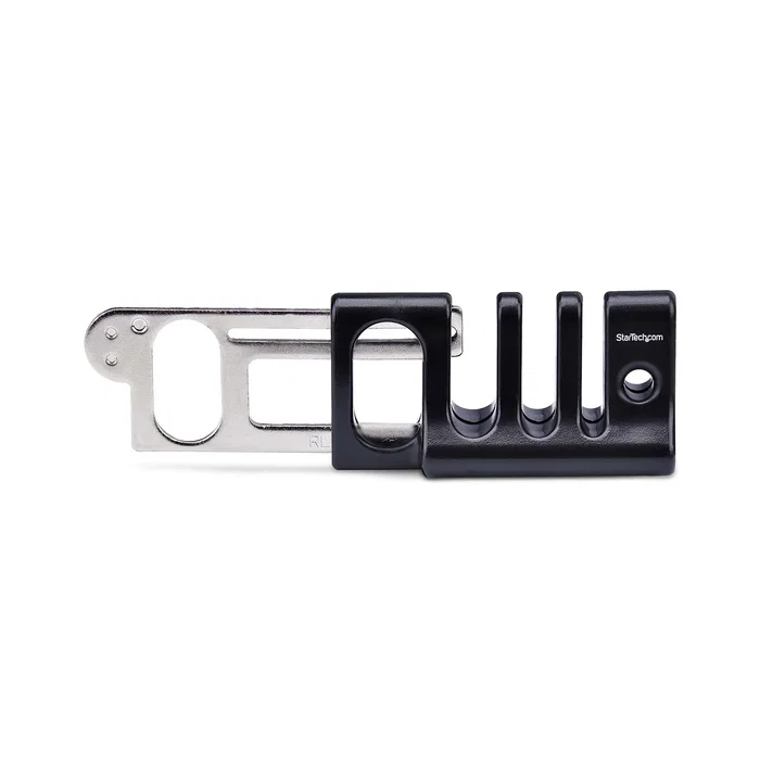 StarTech.com CABLE-ORGANIZER-LOCK Candado Anclaje de Cable Antirrobo para Escritorio - Organizador y Soporte Seguro para Cable de Teclado, Ratón y Periféricos - Negro