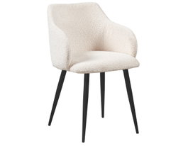 DKD Home Decor Silla Teddy Blanco