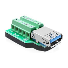 DeLOCK Adaptador USB 3.0 Tipo-A Hembra a Bloque de Terminales 10 Pin 65370