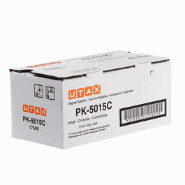 Utax Toner PK-5015C Cyan 1T02R7CUT0 para impresoras, tóner de repuesto original