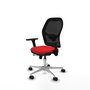 PIQUERAS Y CRESPO Silla de oficina Jorquera con mecanismo Sincro/Traslack, Rojo y Negro