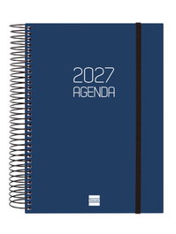 Finocam Agenda Espiral 2027 Azul con Tapa de Polipropileno