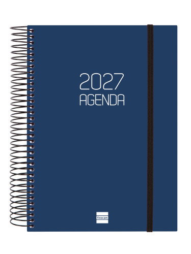 Finocam Agenda Espiral 2027 Azul con Tapa de Polipropileno Finocam Agenda Espiral 2027 Azul con Tapa de Polipropileno