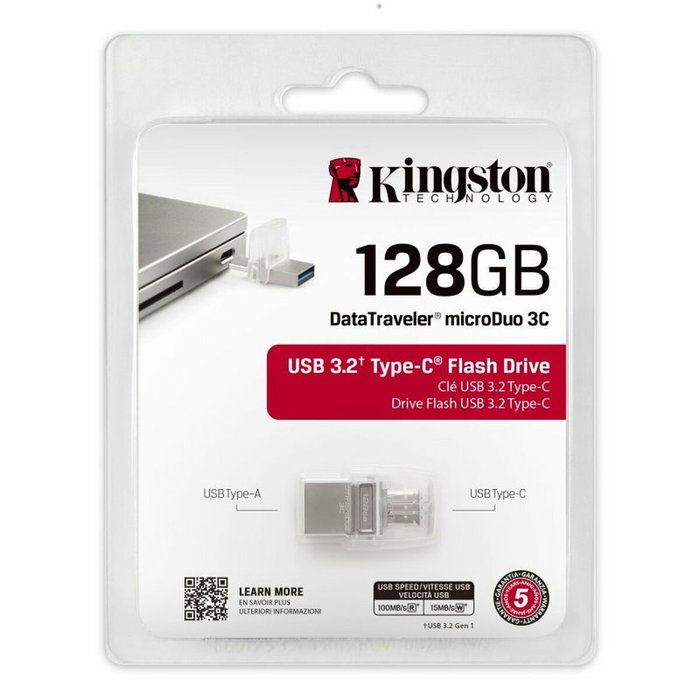 Kingston DataTraveler microDuo 3C 128GB Dual USB-A + USB-C Kingston DataTraveler microDuo 3C 128GB Dual USB-A + USB-C