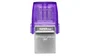Kingston DataTraveler microDuo 3C - Pendrive USB 128GB, USB 3.2 Gen 1, Dual Tipo-C/Tipo-A, Lectura 200 MB/s, Color Púrpura