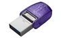 Kingston DataTraveler microDuo 3C - Pendrive USB 128GB, USB 3.2 Gen 1, Dual Tipo-C/Tipo-A, Lectura 200 MB/s, Color Púrpura