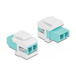 DeLOCK Módulo Keystone LC Duplex hembra a LC Duplex hembra blanco
