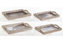 DKD Home Decor Set de 2 Bandejas de MDF Diseño Leopardo Multicolor