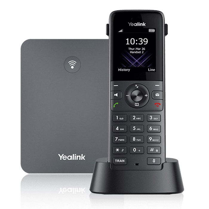 Yealink W73H - Auricular DECT Negro, Teléfono Inalámbrico con Audio HD, Pantalla 1.8", Batería de Larga Duración, Compatible con Bases DECT Yealink