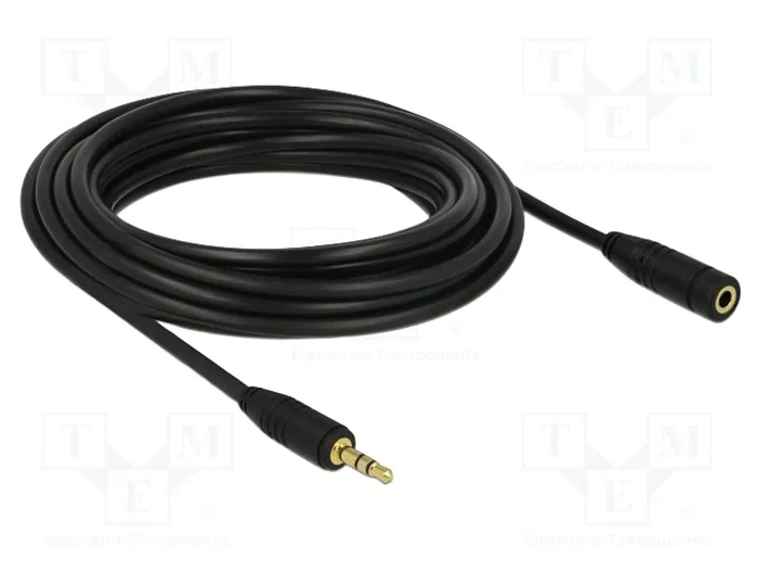 DeLOCK Cable de extensión de audio 3,5 mm a 3,5 mm, 5 m, Negro DeLOCK Cable de extensión de audio 3,5 mm a 3,5 mm, 5 m, Negro