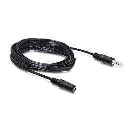 DeLOCK Extensión de Audio 3,5 mm a 3,5 mm, 5 m, Negro