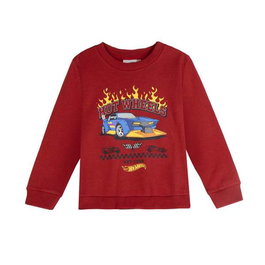 Cerdá Sudadera Cotton Brushed Hot Wheels Talla 3 Años Dark Red