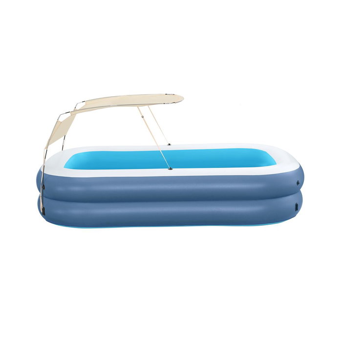 Bestway Piscina Hinchable 2 Cámaras Rectangular con Toldo 254x178x140 cm
