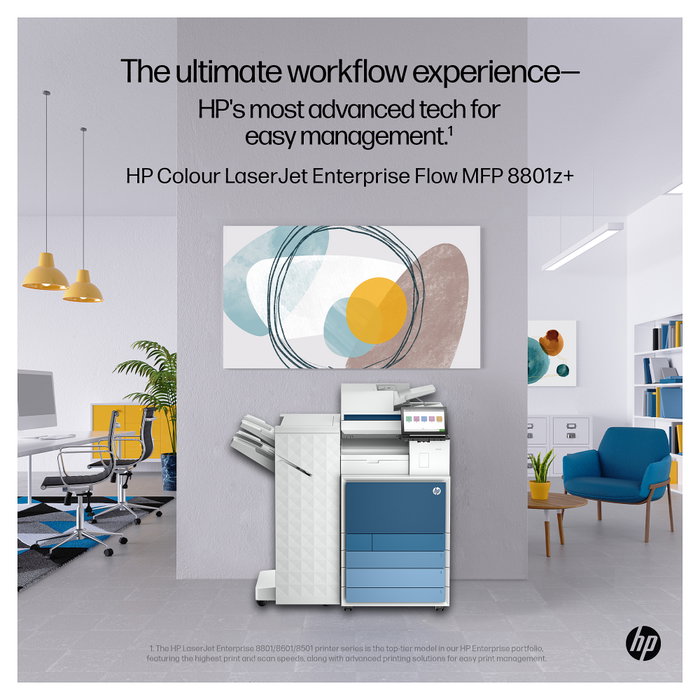 HP LaserJet Enterprise Flow MFP 8801z+ Impresora Multifunción a Color