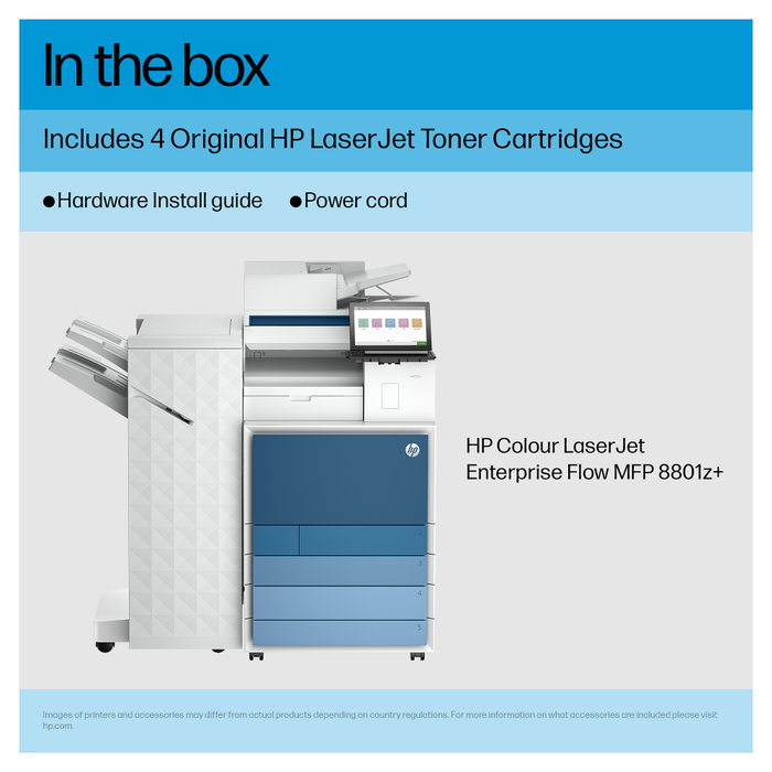 HP LaserJet Enterprise Flow MFP 8801z+ Impresora Multifunción a Color