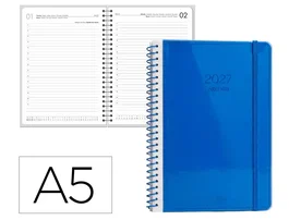 Liderpapel Agenda de Oficina 2027 Día por Página A5 Azul