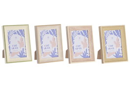 DKD Home Decor Surtido de Marcos de Fotos 14x2,5x19 cm Beige y Natural
