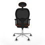 PIQUERAS Y CRESPO Silla de oficina Jorquera Naranja y Negro