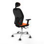 PIQUERAS Y CRESPO Silla de oficina Jorquera Naranja y Negro