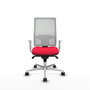 PIQUERAS Y CRESPO Silla de oficina Horna con mecanismo Sincro, Rojo y Blanco