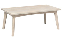 DKD Home Decor Mesa de Centro de Mango Blanco Roto