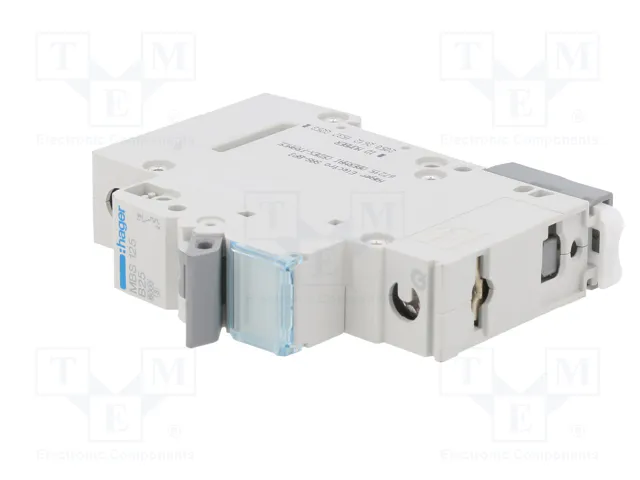 Hager MBS125 Disyuntor 1 polo 25A Tipo B 6kA QuickConnect 1M