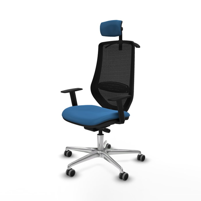 PIQUERAS Y CRESPO Silla de oficina Mardos con mecanismo Sincro/Traslack, Azul claro y Negro PIQUERAS Y CRESPO Silla de oficina Mardos con mecanismo Sincro/Traslack, Azul claro y Negro