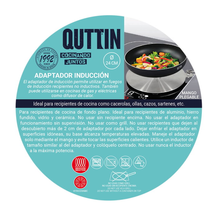 Quttin Adaptador de Inducción 24 cm (6 Unidades)
