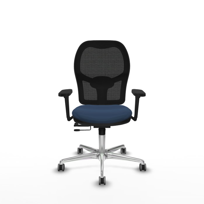 PIQUERAS Y CRESPO Silla de oficina Jorquera con mecanismo Sincro/Traslack, Azul marino y Negro PIQUERAS Y CRESPO Silla de oficina Jorquera con mecanismo Sincro/Traslack, Azul marino y Negro