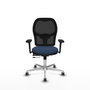 PIQUERAS Y CRESPO Silla de oficina Jorquera con mecanismo Sincro/Traslack, Azul marino y Negro