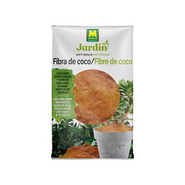Massó Fibra de Coco Sustrato 100% Natural 5L, Ligero y de Alta Porosidad, Almacena y Libera Agua, Estimula Desarrollo Radicular, Ideal para Cultivos Hidropónicos y Xerojardinería