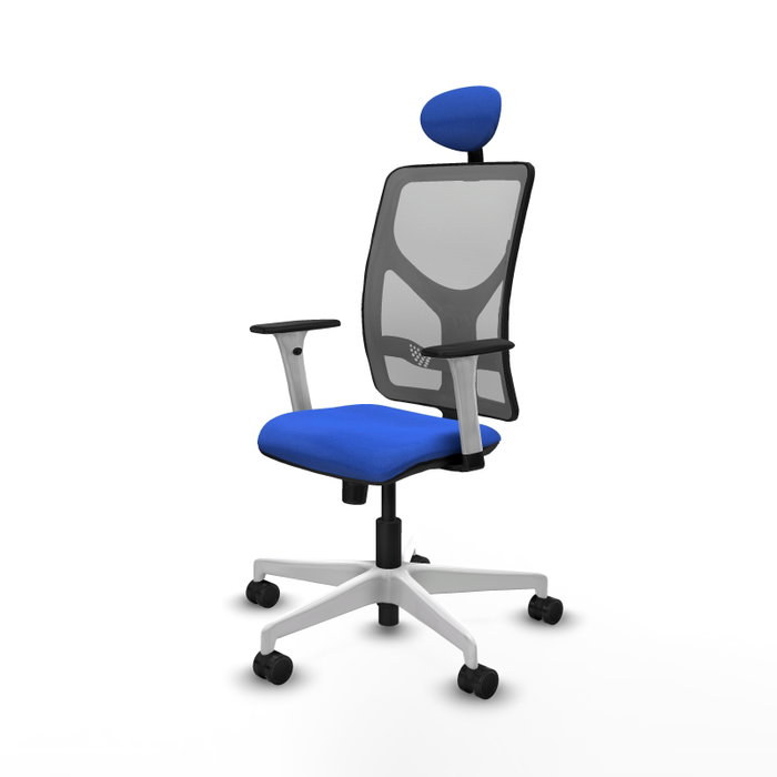 PIQUERAS Y CRESPO Silla de oficina Motilla con mecanismo Sincro, Azul y Gris