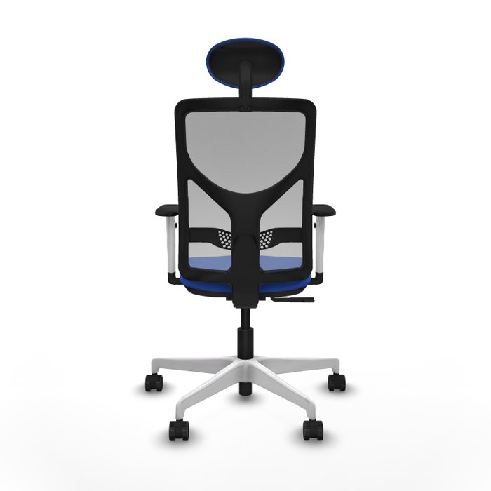 PIQUERAS Y CRESPO Silla de oficina Motilla con mecanismo Sincro, Azul y Gris