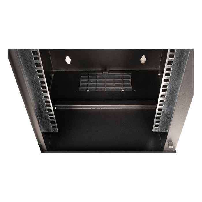 EQUIP Bastidor de pared EWM-09-3030-B 9U Negro con Puerta de Vidrio