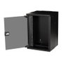 EQUIP Bastidor de pared EWM-09-3030-B 9U Negro con Puerta de Vidrio