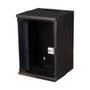 EQUIP Bastidor de pared EWM-09-3030-B 9U Negro con Puerta de Vidrio