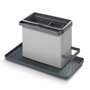 Metaltex Tidytex - Organizador de fregadero con rieles retráctiles, fondo antideslizante, color gris, apto para lavavajillas, 24 x 12.5 x 14.5 cm